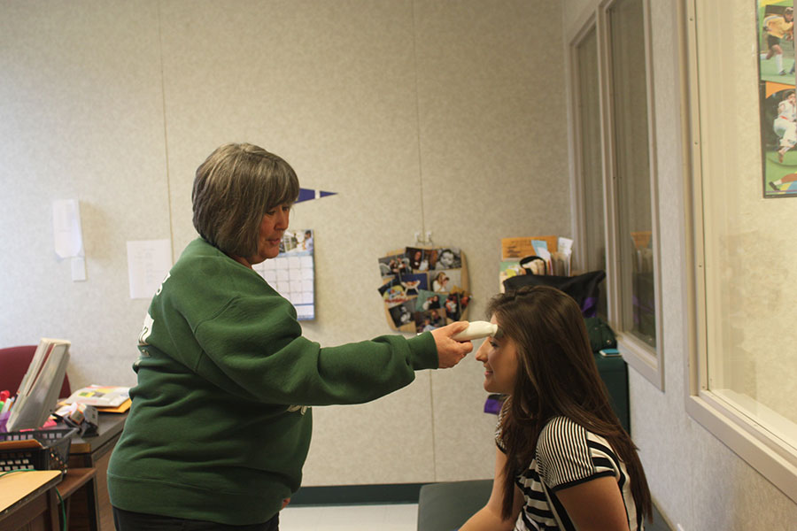 Nurse Susan Bayliss spends her days taking care of LCM students. 
