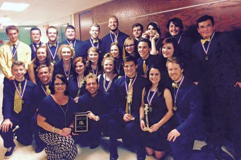 The One Act Play cast and crew won first place in the Area round of competition. 