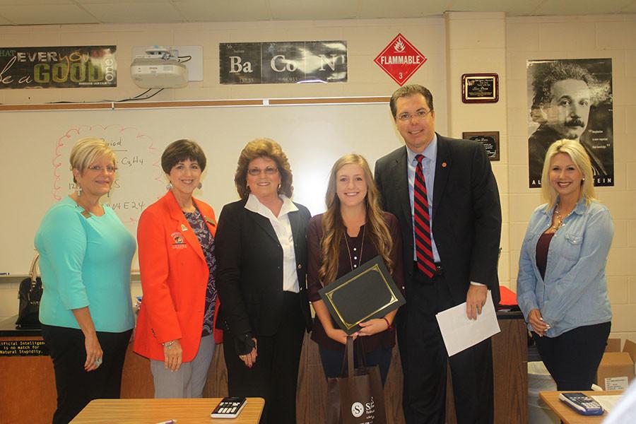 Senior Lauren Cox is named the Orange Chamber of Commerce Student of the Month. 