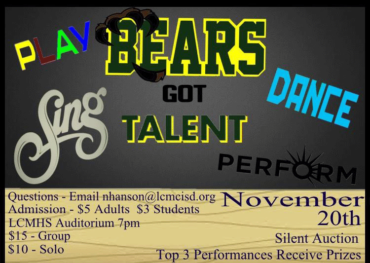 Come out on Nov. 20 to see the many talents of LCM.