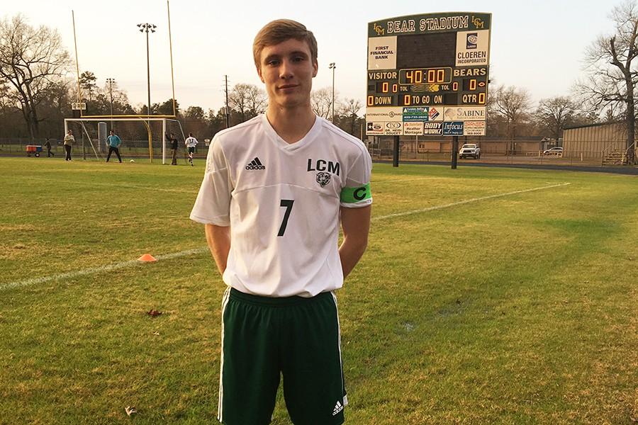 Senior Jacob Thomas is one of the captains on the Bear Soccer team. 