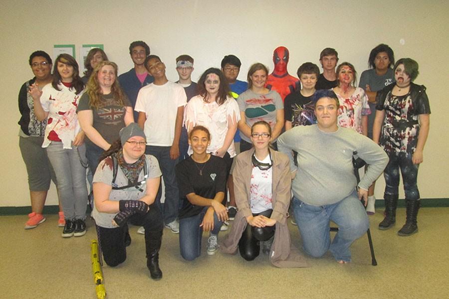 The Anime Club celebrates Halloween zombie-style. 