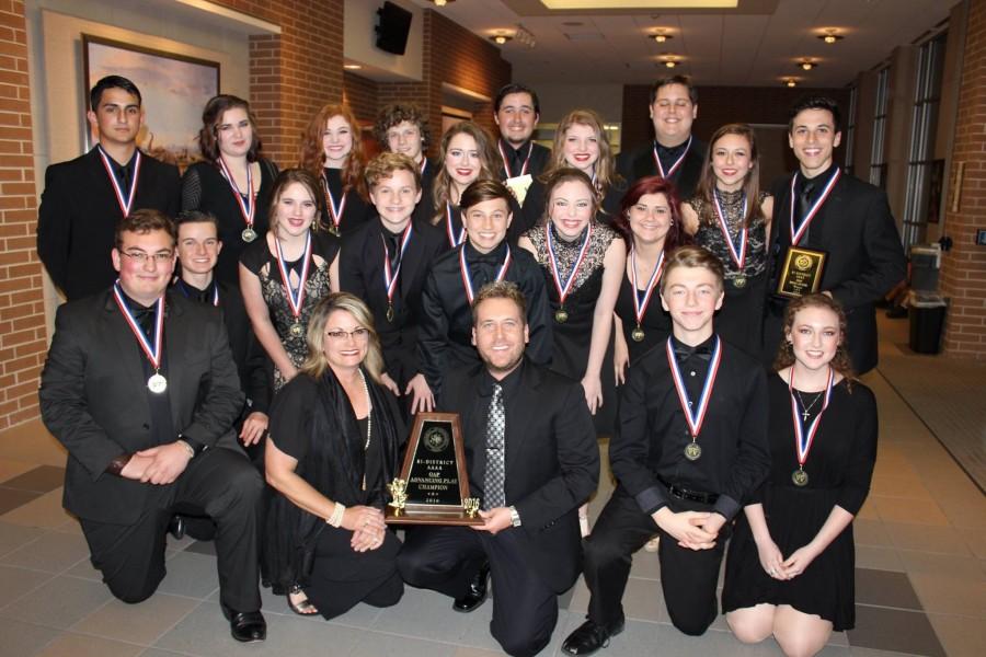 The One Act Play cast and crew recently advanced to the Area round of competition with their performance of Blithe Spirit. 