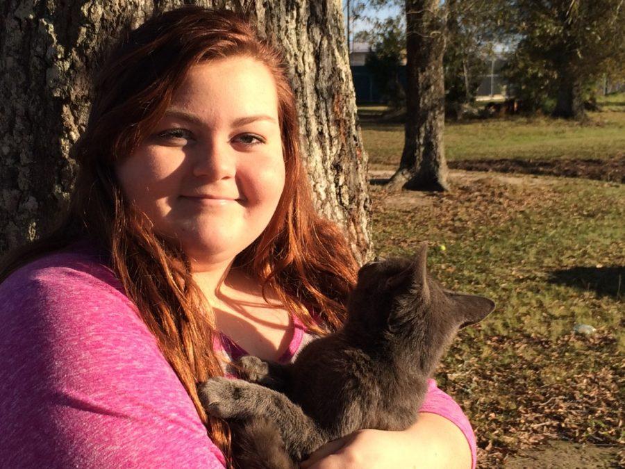 Senior Meg Clark gets to work with animals on a daily basis. 
