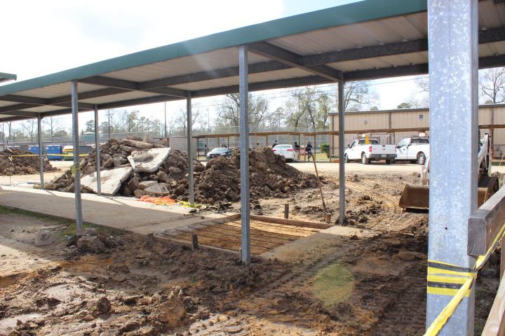 Construction at the high school has made a lot of progress this school year. 