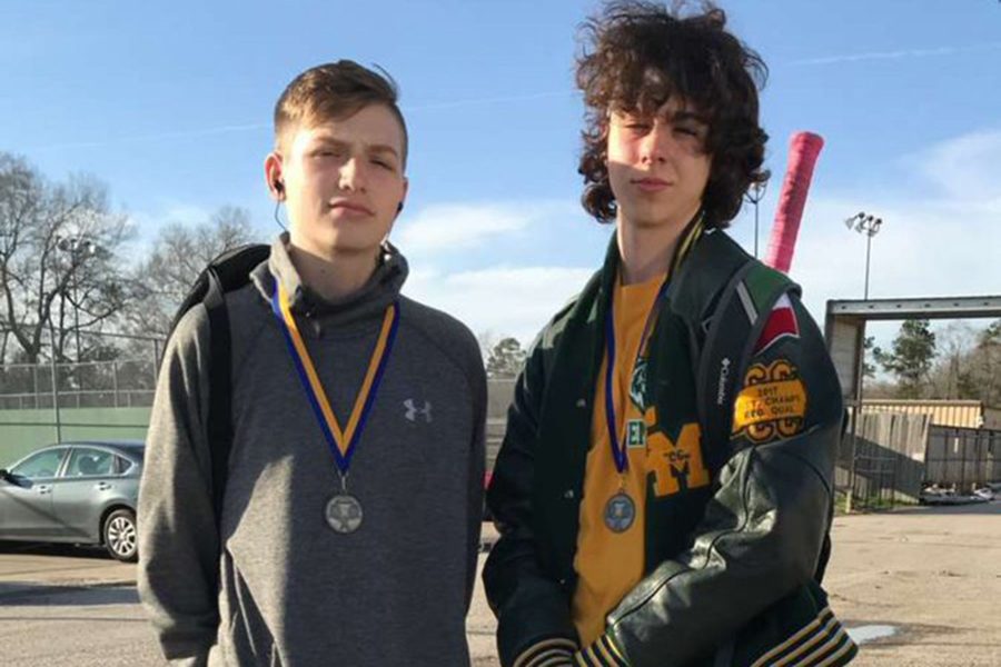 Freshmen Colton Smith and Cameron Smith placed second in their bracket at the Hamshire Fannett tournament. 