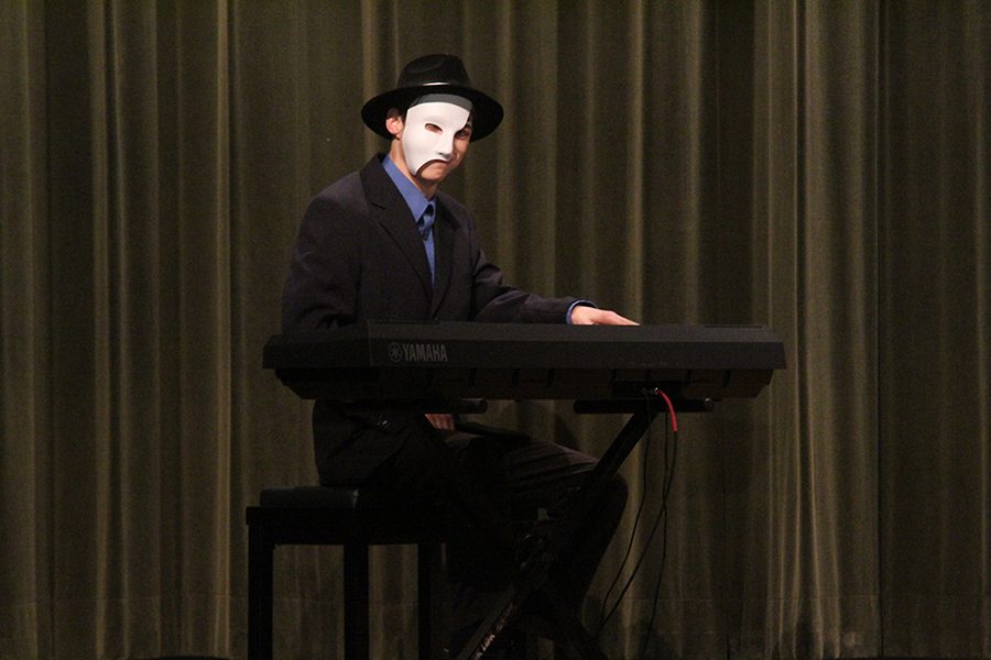 Sophomore Steven Williams performed at the school talent show last week. He even dressed the part. 