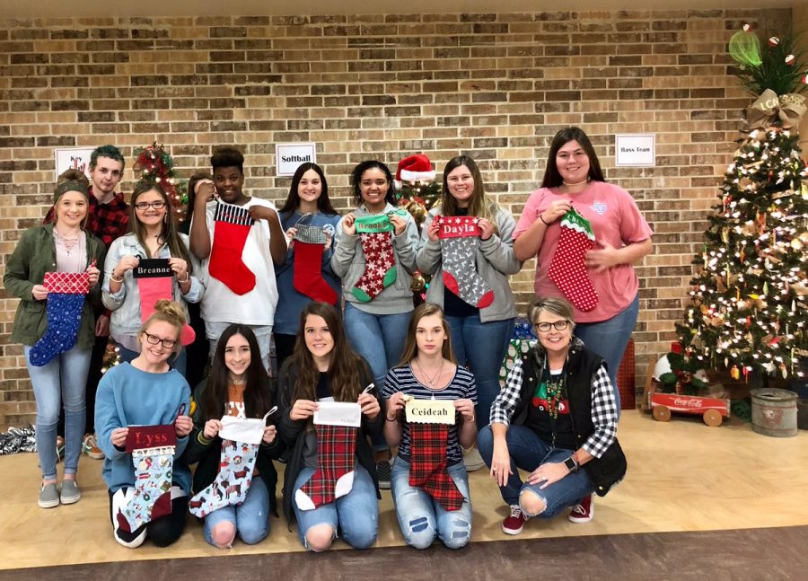 Babs Fosters fashion design class recently sewed their own Christmas stockings. 