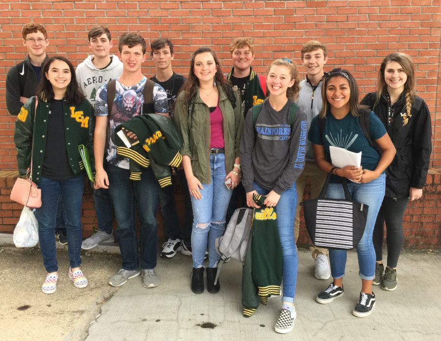 Several choir students recently advanced to the Area competition. 