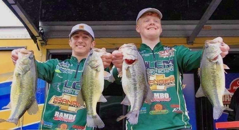 Juniors Dakota Posey (left) and Brendon Brones (right) will compete at a national bass tournament in August. 