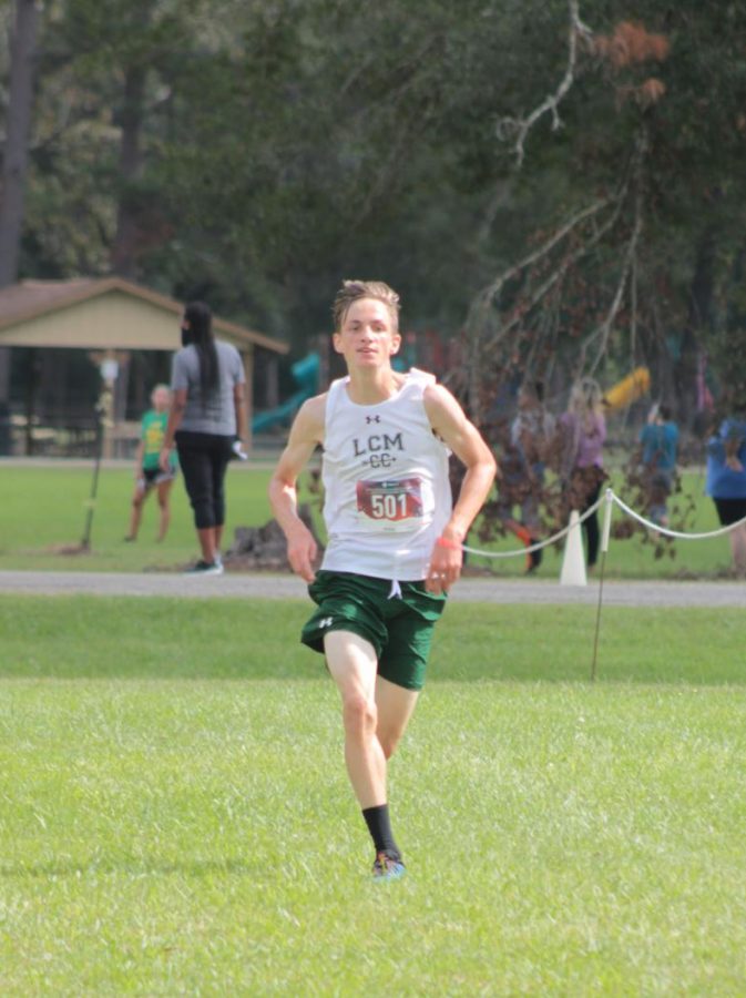 Sophomore Keiffer Reed led the boys cross country team in the Cardinal Classic. 