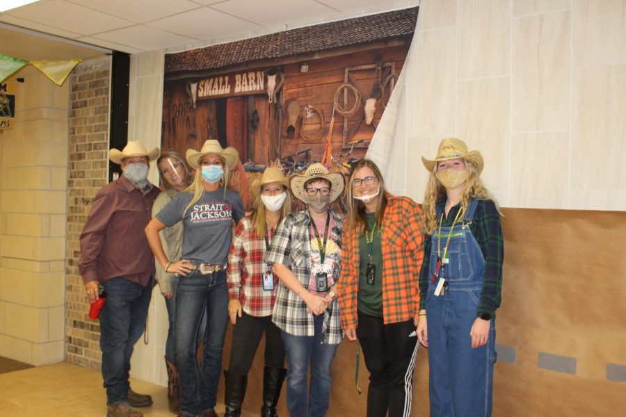 Several faculty members wore their best western attire during Homecoming week. 