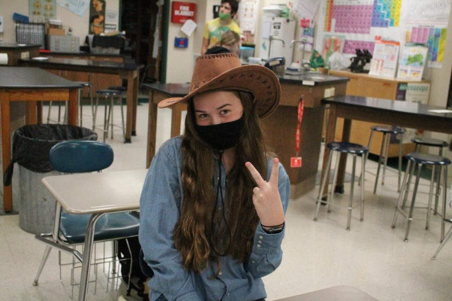 Junior Kylie Ford shows off her western wear during Homecoming week. 