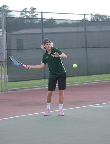 Senior Dax Rodgers and the rest of the tennis team are gearing up for playoffs after winning district. 