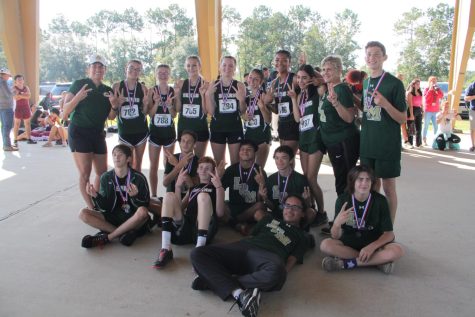 The boys and girls cross country teams placed second at district and qualified to compete at Regionals. 