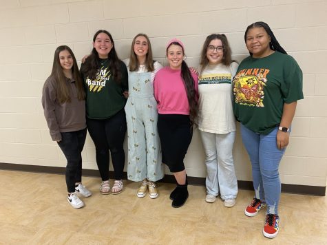 Pictured from left to right are Annabelle Claybar, Carley Portie, Camille Kelly, Gabrielle Moore, Rayna Christy, and Valencia Allen. 