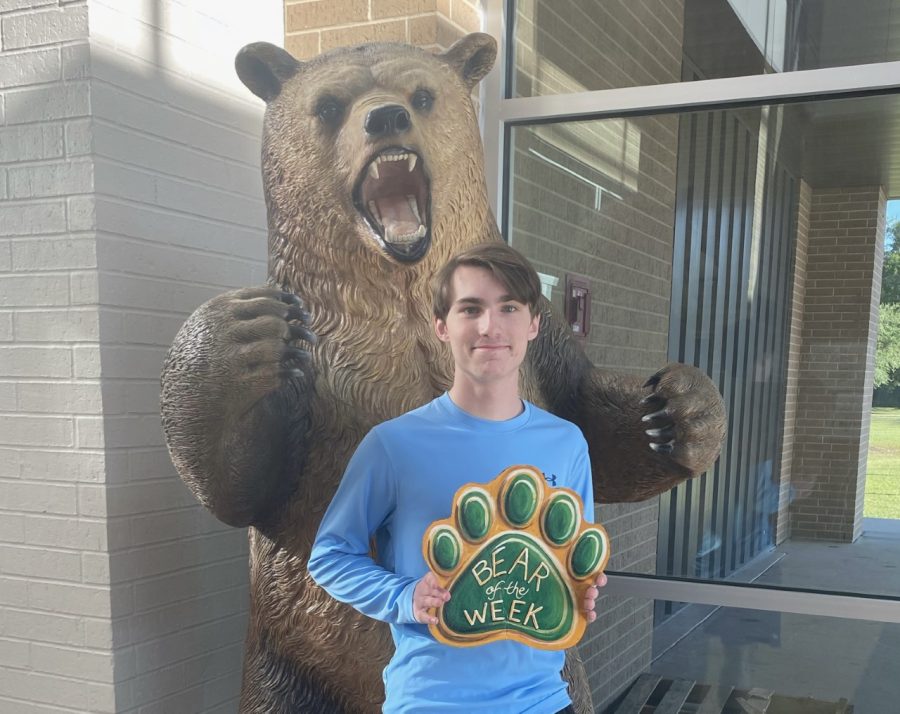 Sophomore Caleb Hamilton has a passion for music and is a member of the Battlin Bear Band. 