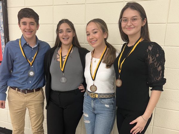 Nathan Sherwin and Kaitlyn Jarreau (left) placed second in CX, and Arden Robison and Mikayla Landry (right) placed sixth. 