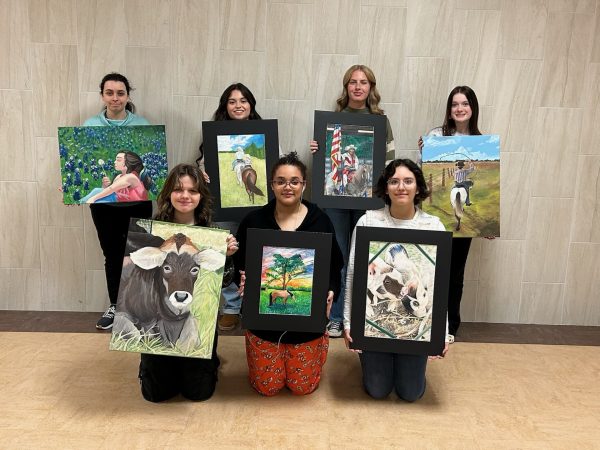 Several art students submitted entries for the Houston Livestock Show & Rodeo. Three of those students - Phoebe Turner, Madison McConnell, and Aylee Coleman, all received awards for their artwork. 