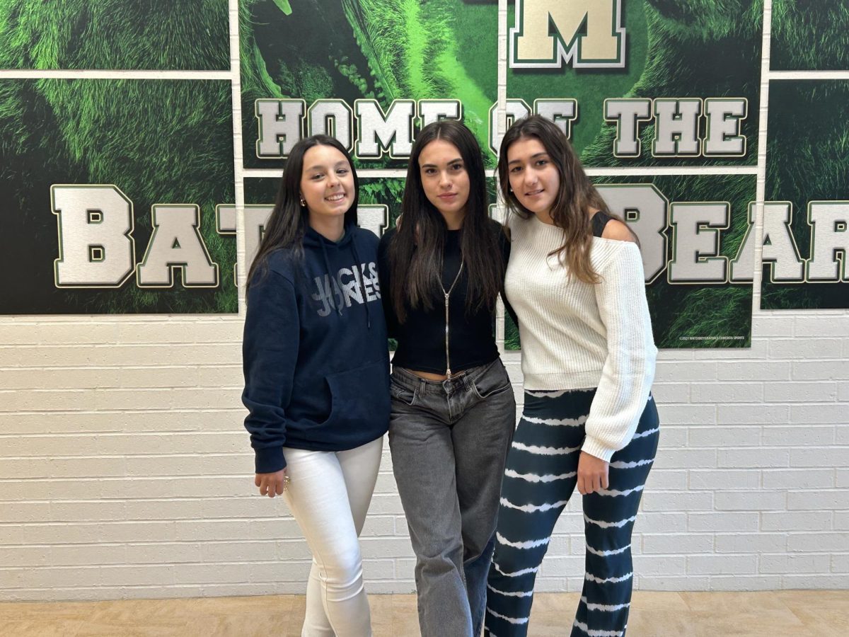 Pictured from left to right are Sofia Rodriguez (junior), Gaia Fiore (junior), and Anahit Sanchez Cerezo (sophomore). 