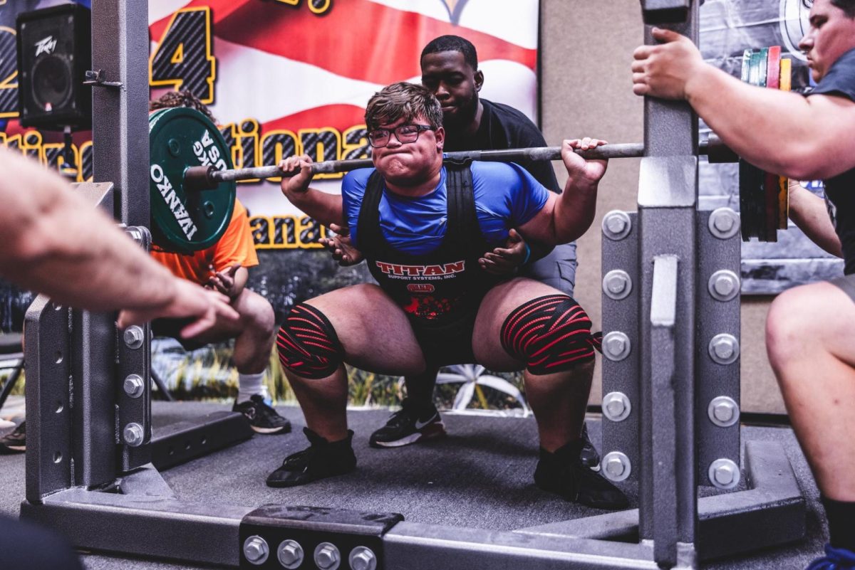 Freshman Cooper Smith is known for breaking powerlifting records. 