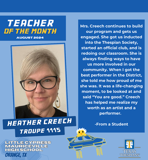 Heather Creech has taught theatre at LCM for the past two years. 