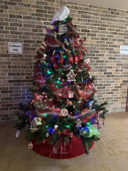 The culinary tree is one of many decorated trees in the "Trail of Trees." 