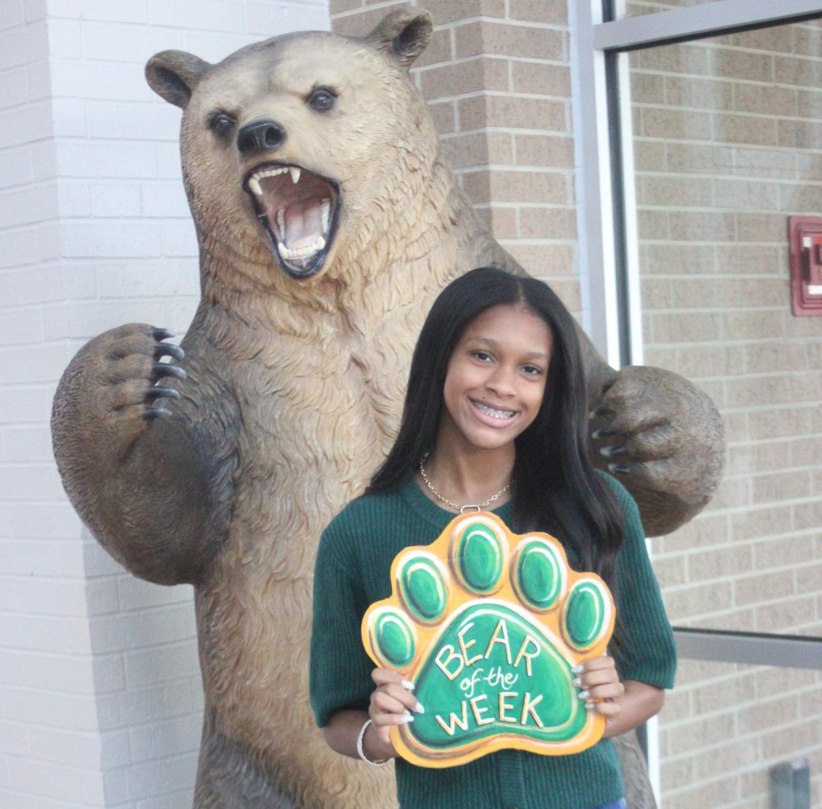 Sophomore Jada Jones was nominated for Bear of the Week by her geometry teacher, Brianna Theal. 