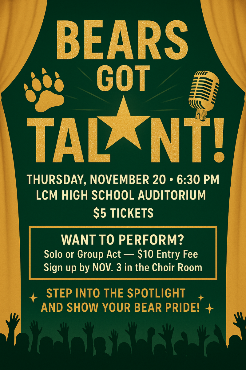 Bears Got Talent will be held this Thursday at 6:30 p.m.