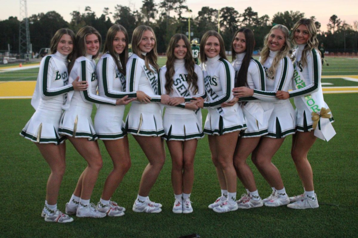 LCMHS UIL cheer team is preparing for State, with the seniors leading the way. 