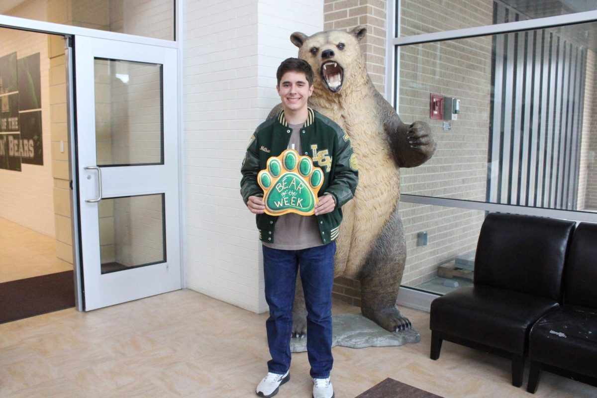 Junior Nathan Sherwin was nominated for Bear of the Week by Rebecca Prevost. 