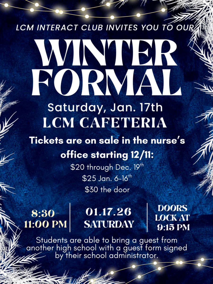Winter Formal will be held on Jan. 17. 