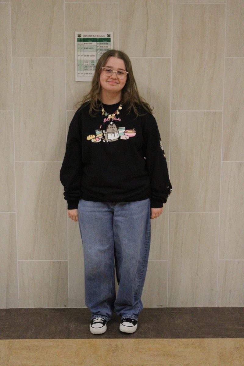 Sophomore choir student Shalee Perkins recently competed in the Area choir competition.