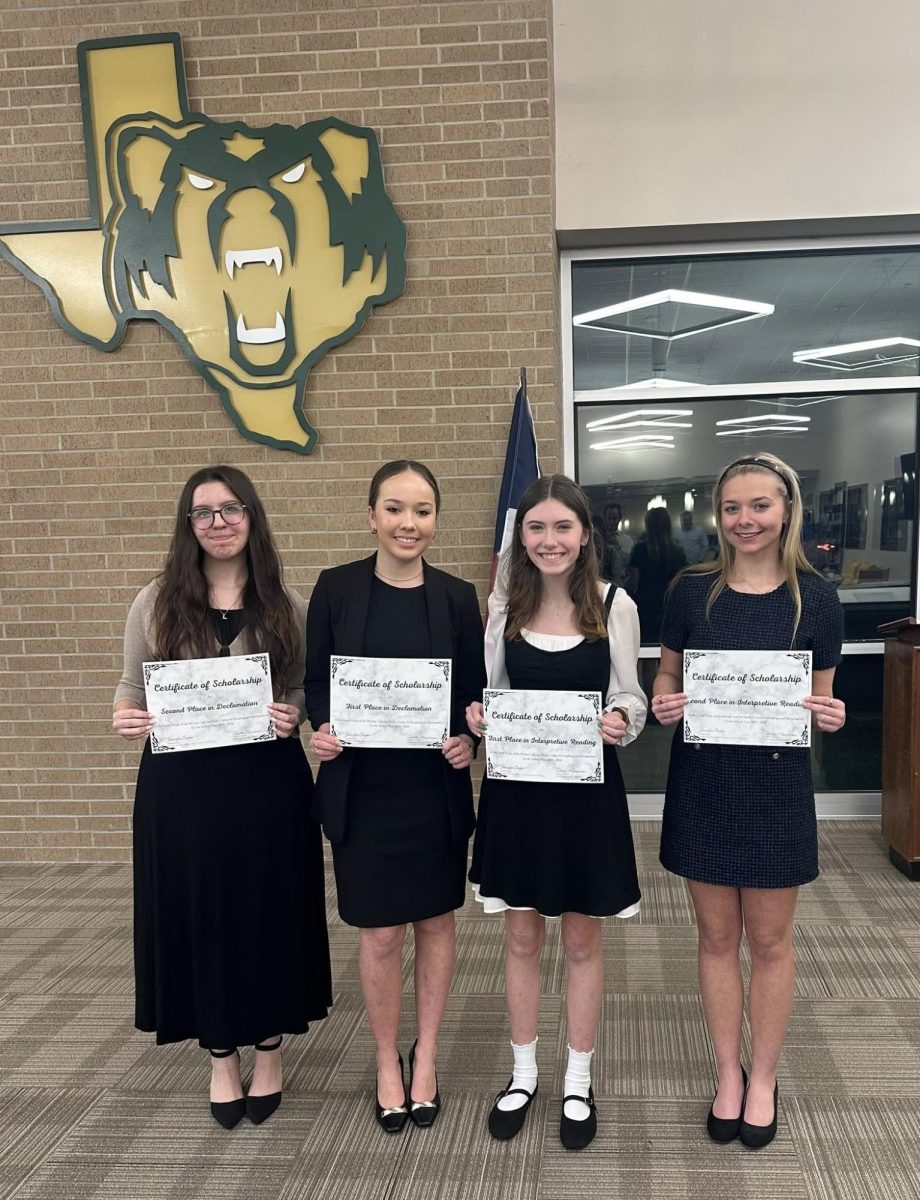 left  to right, Liberty Trupke, Arden Robison, Brinley Anthony and Paige McKee.