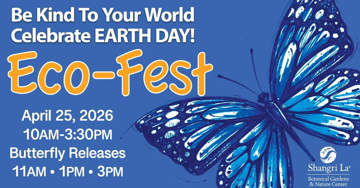 Shangri La will hold a butterfly release on April 25, 2026.